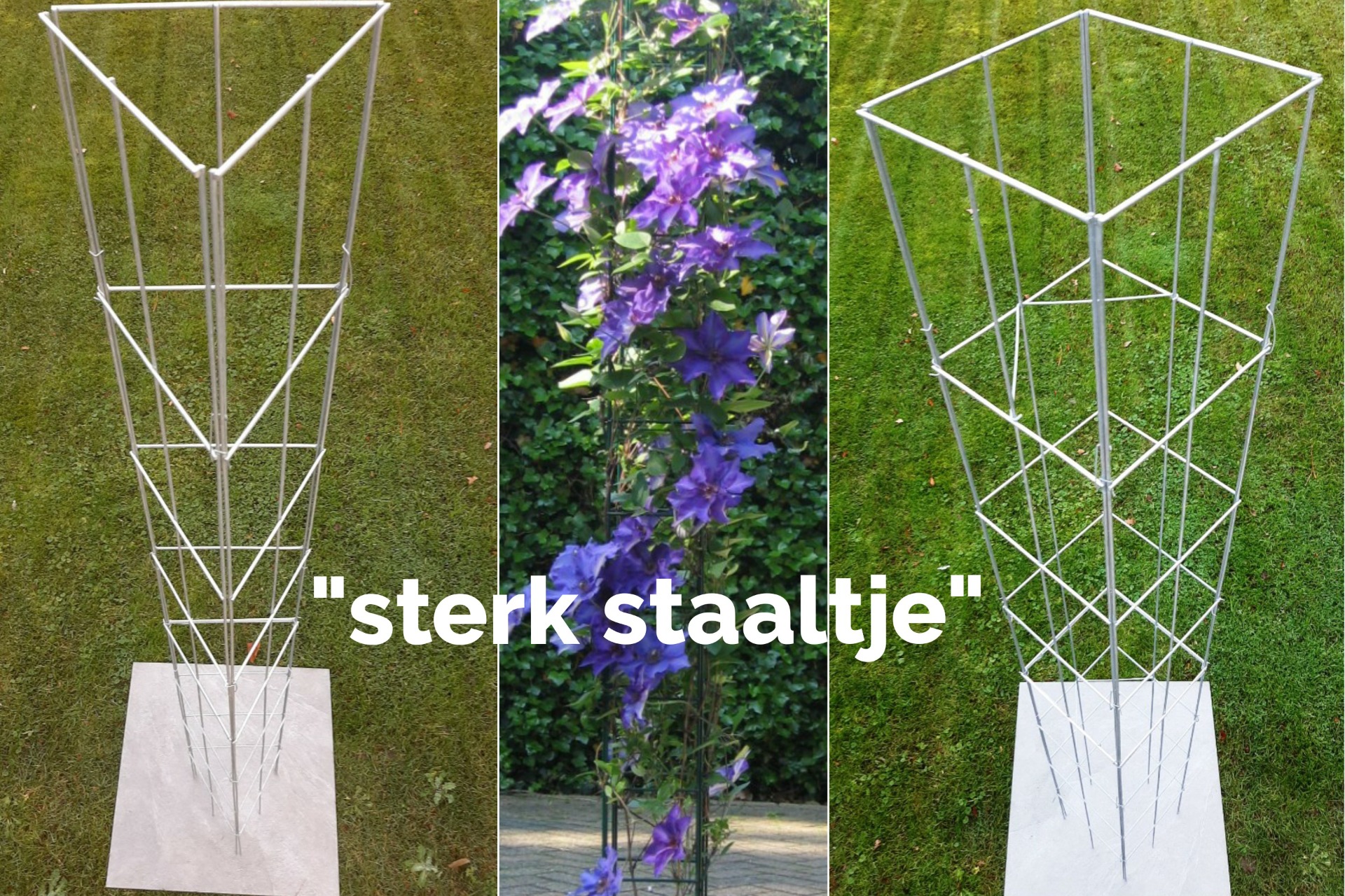 VERTICAAL TUINIEREN, met draadrekken van Easy Plant Pillar (EPP)            Verlengbaar en Roestvrij