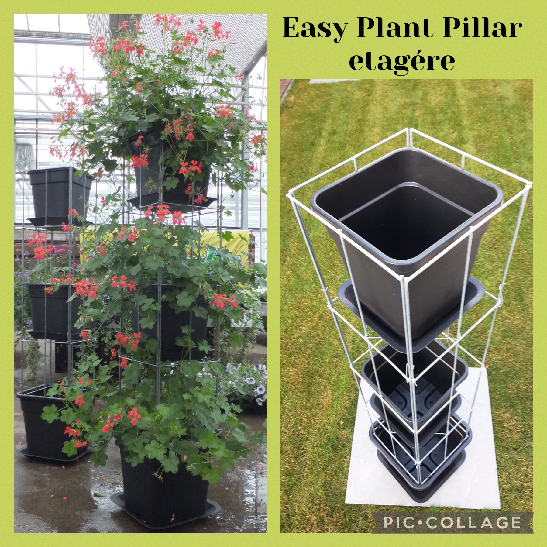 VERTICAAL TUINIEREN, met draadrekken van Easy Plant Pillar (EPP)            Verlengbaar en Roestvrij.