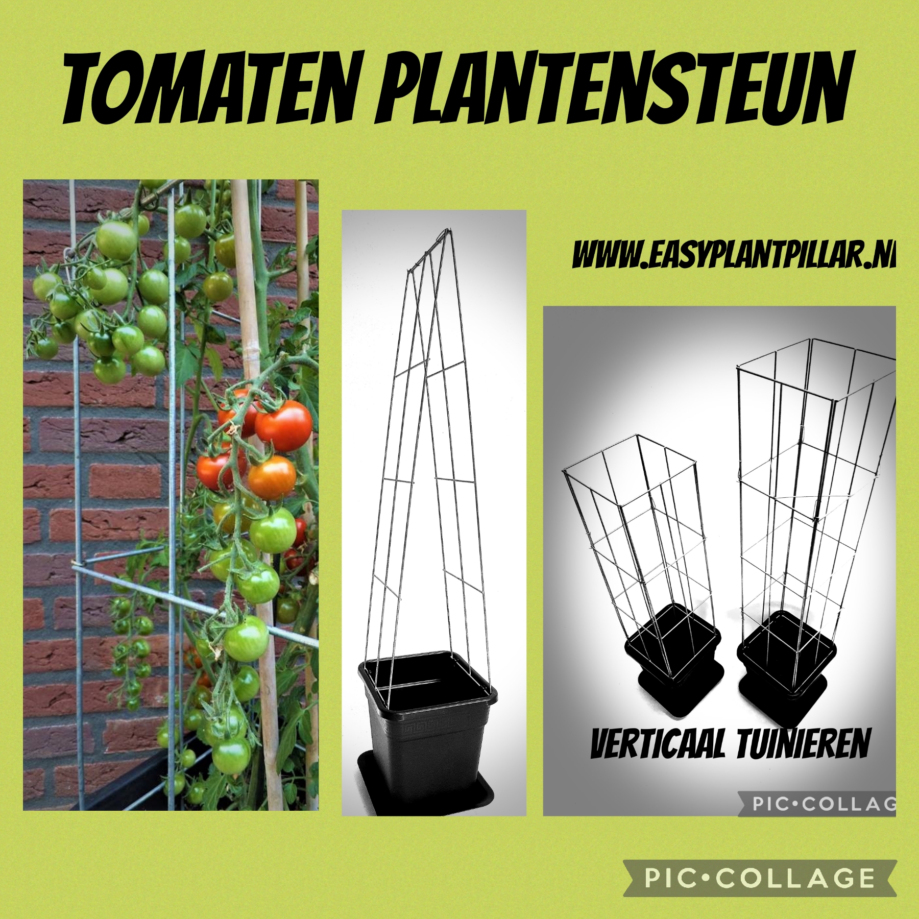 VERTICAAL TUINIEREN, met draadrekken van Easy Plant Pillar (EPP)            Verlengbaar en Roestvrij