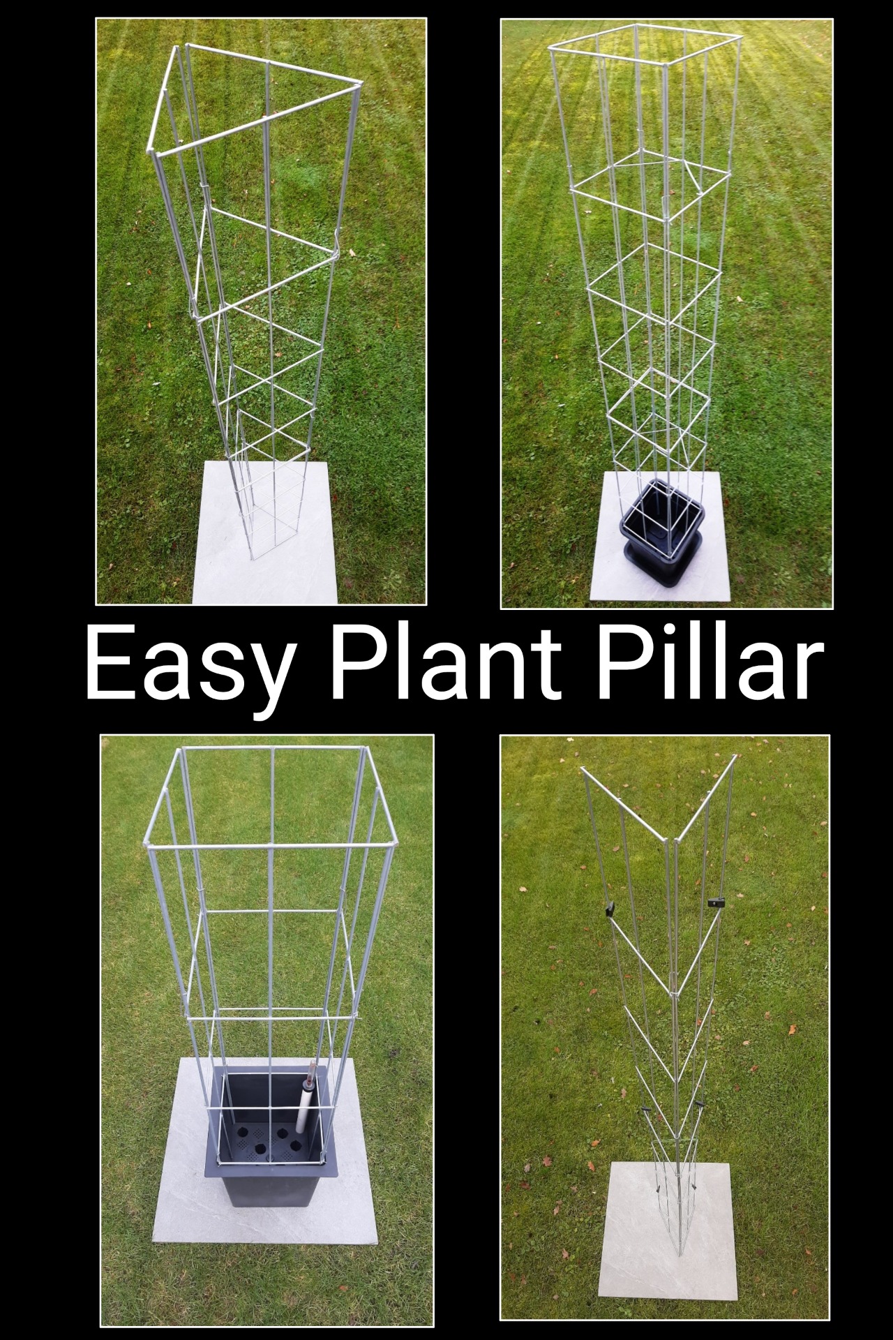 VERTICAAL TUINIEREN, met draadrekken van Easy Plant Pillar (EPP)            Verlengbaar en Roestvrij